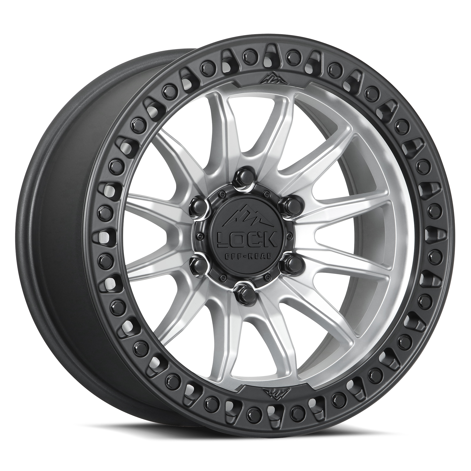 Lock Off-Road Trail Matte Silver W/ Matte Black Ring wheel