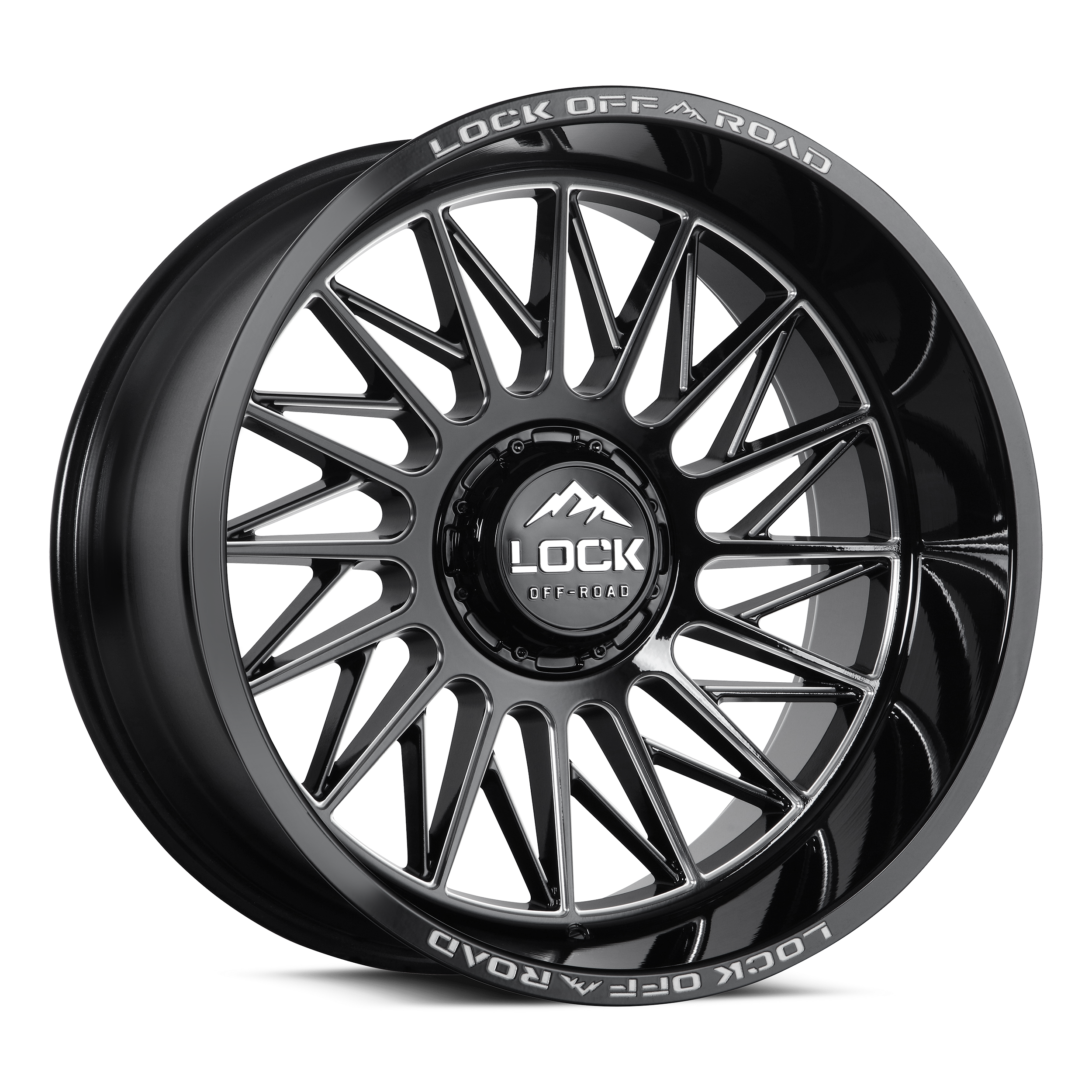 Lock Xtreme Assault Gloss Black Milled roue