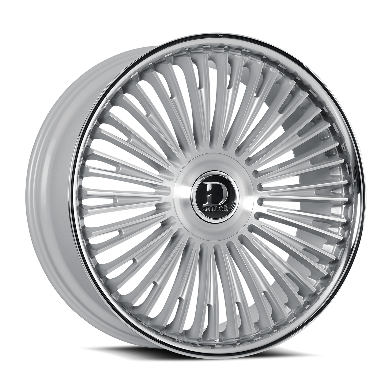DOLCE LUXURY Razzo Gloss Sliver Brushed Face Stainless Lip wheel