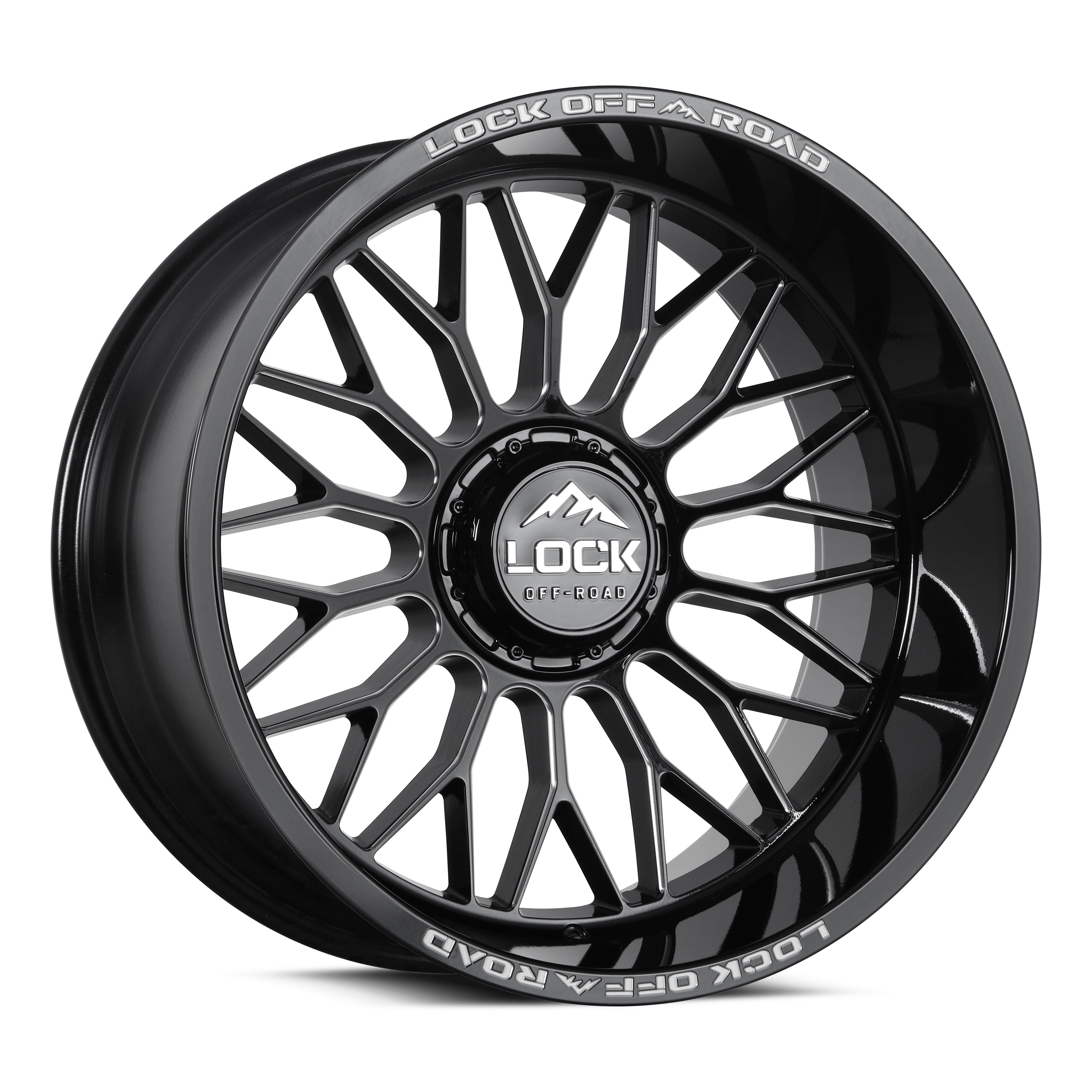 Lock Xtreme Rampage Gloss Black Milled wheel