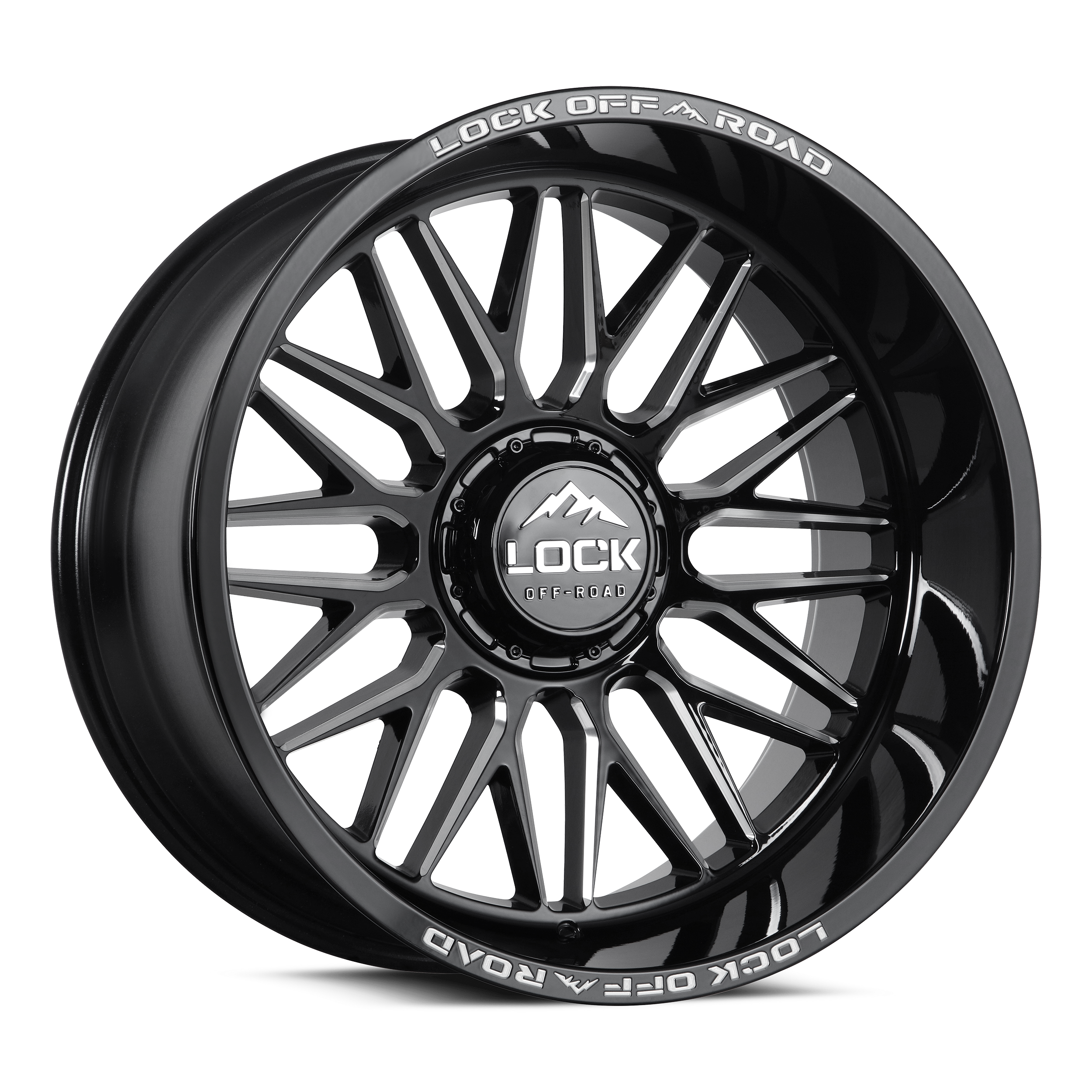 Lock Xtreme Apex Gloss Black Milled wheel