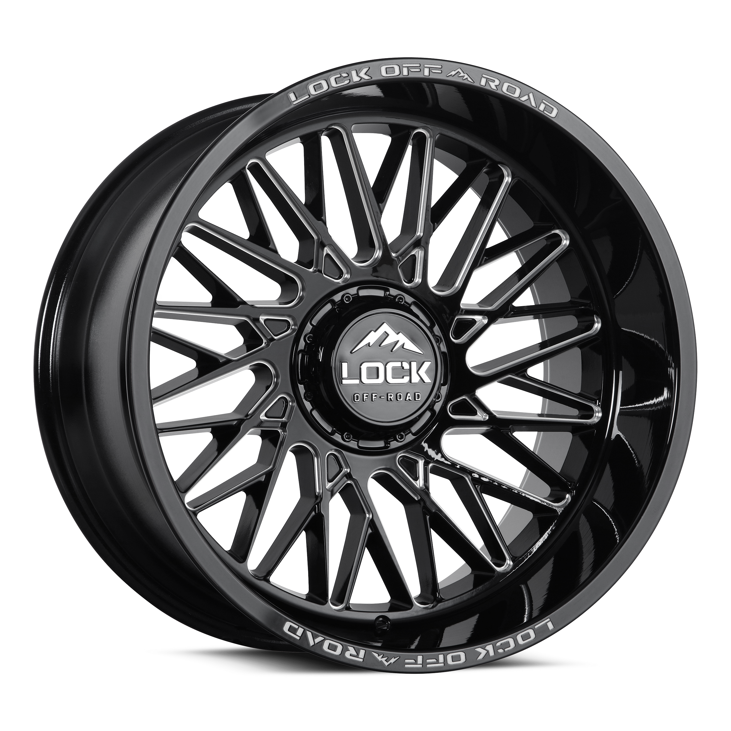 Lock Xtreme Bandit Gloss Black Milled wheel